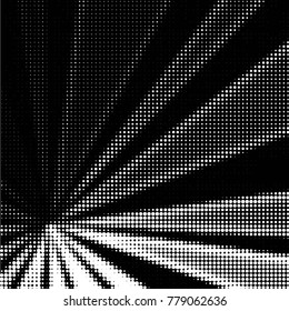 Spotted black and white grunge vector line background. Abstract halftone illustration background. Grunge grid polka dot background pattern
