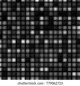 Spotted black and white grunge vector line background. Abstract halftone illustration background. Grunge grid polka dot background pattern
