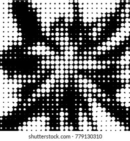 Spotted black and white grunge vector line background. Abstract halftone illustration background. Grunge grid polka dot background pattern
