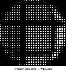 Spotted black and white grunge vector line background. Abstract halftone illustration background. Grunge grid polka dot background pattern
