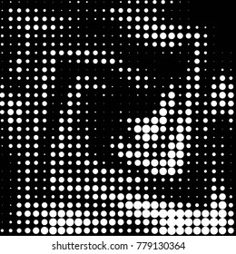 Spotted black and white grunge vector line background. Abstract halftone illustration background. Grunge grid polka dot background pattern

