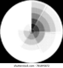 Spotted black and white grunge vector line background. Abstract halftone illustration background. Grunge grid polka dot background pattern
