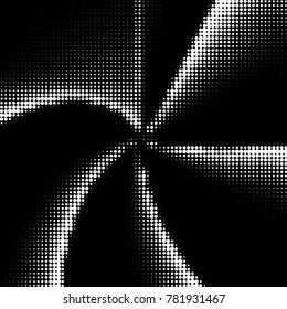 Spotted black and white grunge vector line background. Abstract halftone illustration background. Grunge grid polka dot background pattern
