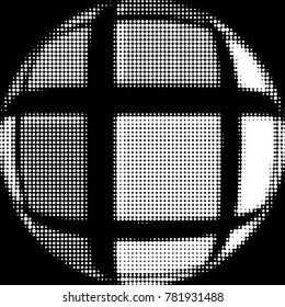 Spotted black and white grunge vector line background. Abstract halftone illustration background. Grunge grid polka dot background pattern
