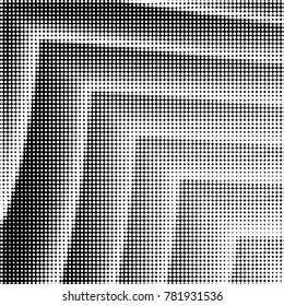 Spotted black and white grunge vector line background. Abstract halftone illustration background. Grunge grid polka dot background pattern
