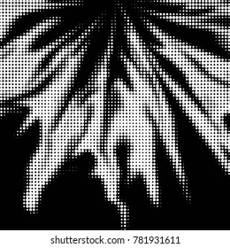 Spotted black and white grunge vector line background. Abstract halftone illustration background. Grunge grid polka dot background pattern
