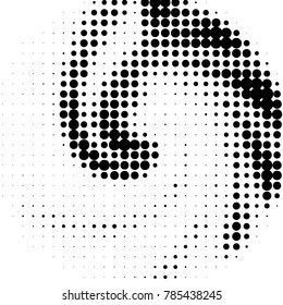 Spotted black and white grunge vector line background. Abstract halftone illustration background. Grunge grid polka dot background pattern

