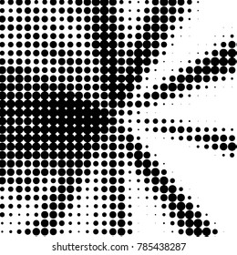 Spotted black and white grunge vector line background. Abstract halftone illustration background. Grunge grid polka dot background pattern

