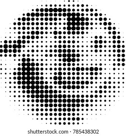 Spotted black and white grunge vector line background. Abstract halftone illustration background. Grunge grid polka dot background pattern
