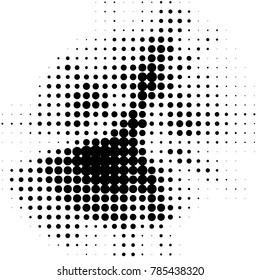 Spotted black and white grunge vector line background. Abstract halftone illustration background. Grunge grid polka dot background pattern

