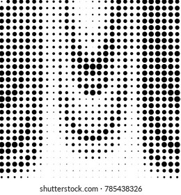 Spotted black and white grunge vector line background. Abstract halftone illustration background. Grunge grid polka dot background pattern
