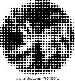 Spotted black and white grunge vector line background. Abstract halftone illustration background. Grunge grid polka dot background pattern

