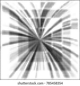 Spotted black and white grunge vector line background. Abstract halftone illustration background. Grunge grid polka dot background pattern
