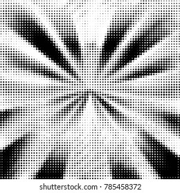 Spotted black and white grunge vector line background. Abstract halftone illustration background. Grunge grid polka dot background pattern
