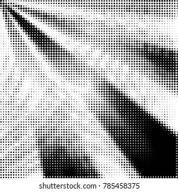 Spotted black and white grunge vector line background. Abstract halftone illustration background. Grunge grid polka dot background pattern
