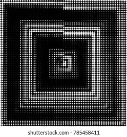 Spotted black and white grunge vector line background. Abstract halftone illustration background. Grunge grid polka dot background pattern
