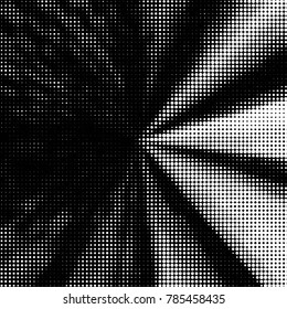 Spotted black and white grunge vector line background. Abstract halftone illustration background. Grunge grid polka dot background pattern
