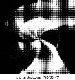 Spotted black and white grunge vector line background. Abstract halftone illustration background. Grunge grid polka dot background pattern
