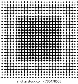 Spotted black and white grunge vector line background. Abstract halftone illustration background. Grunge grid polka dot background pattern
