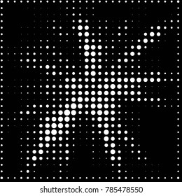 Spotted black and white grunge vector line background. Abstract halftone illustration background. Grunge grid polka dot background pattern
