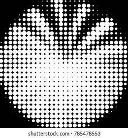 Spotted black and white grunge vector line background. Abstract halftone illustration background. Grunge grid polka dot background pattern
