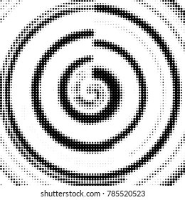 Spotted black and white grunge vector line background. Abstract halftone illustration background. Grunge grid polka dot background pattern