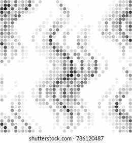 Spotted black and white grunge vector line background. Abstract halftone illustration background. Grunge grid polka dot background pattern
