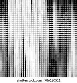 Spotted black and white grunge vector line background. Abstract halftone illustration background. Grunge grid polka dot background pattern
