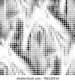 Spotted black and white grunge vector line background. Abstract halftone illustration background. Grunge grid polka dot background pattern
