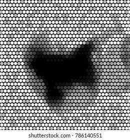 Spotted black and white grunge vector line background. Abstract halftone illustration background. Grunge grid polka dot background pattern
