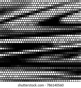 Spotted black and white grunge vector line background. Abstract halftone illustration background. Grunge grid polka dot background pattern
