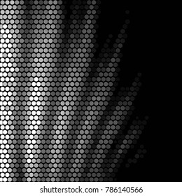 Spotted black and white grunge vector line background. Abstract halftone illustration background. Grunge grid polka dot background pattern
