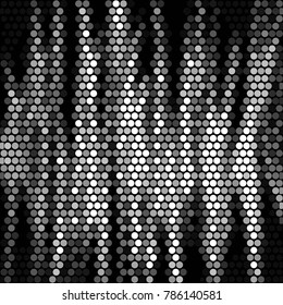 Spotted black and white grunge vector line background. Abstract halftone illustration background. Grunge grid polka dot background pattern
