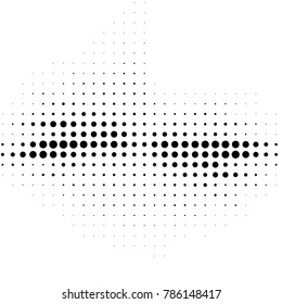 Spotted black and white grunge vector line background. Abstract halftone illustration background. Grunge grid polka dot background pattern
