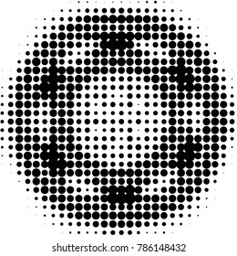 Spotted black and white grunge vector line background. Abstract halftone illustration background. Grunge grid polka dot background pattern

