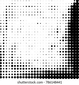 Spotted black and white grunge vector line background. Abstract halftone illustration background. Grunge grid polka dot background pattern
