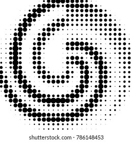 Spotted black and white grunge vector line background. Abstract halftone illustration background. Grunge grid polka dot background pattern
