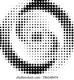 Spotted black and white grunge vector line background. Abstract halftone illustration background. Grunge grid polka dot background pattern
