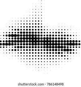 Spotted black and white grunge vector line background. Abstract halftone illustration background. Grunge grid polka dot background pattern
