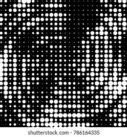 Spotted black and white grunge vector line background. Abstract halftone illustration background. Grunge grid polka dot background pattern
