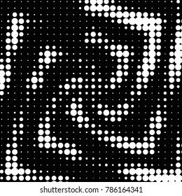 Spotted black and white grunge vector line background. Abstract halftone illustration background. Grunge grid polka dot background pattern
