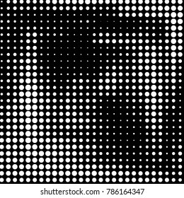 Spotted black and white grunge vector line background. Abstract halftone illustration background. Grunge grid polka dot background pattern
