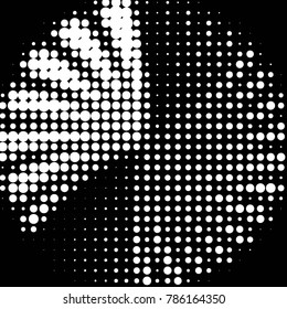 Spotted black and white grunge vector line background. Abstract halftone illustration background. Grunge grid polka dot background pattern
