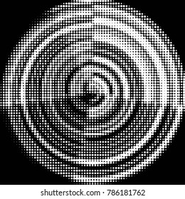 Spotted black and white grunge vector line background. Abstract halftone illustration background. Grunge grid polka dot background pattern

