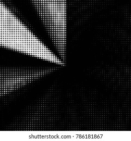 Spotted black and white grunge vector line background. Abstract halftone illustration background. Grunge grid polka dot background pattern
