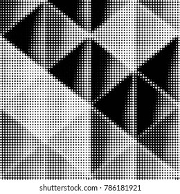 Spotted black and white grunge vector line background. Abstract halftone illustration background. Grunge grid polka dot background pattern

