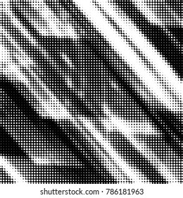 Spotted black and white grunge vector line background. Abstract halftone illustration background. Grunge grid polka dot background pattern
