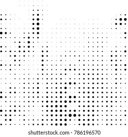 Spotted black and white grunge vector line background. Abstract halftone illustration background. Grunge grid polka dot background pattern
