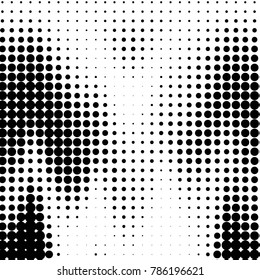 Spotted black and white grunge vector line background. Abstract halftone illustration background. Grunge grid polka dot background pattern
