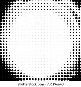 Spotted black and white grunge vector line background. Abstract halftone illustration background. Grunge grid polka dot background pattern
